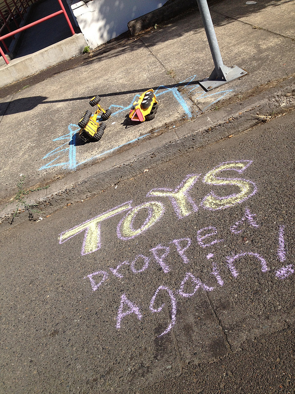 dropped toys