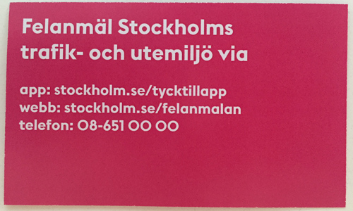 Bra info att spara! Felanmäl alla felaktigheter.